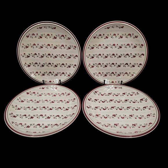 4 Newcor Regency Williamsburg Stoneware Dinner Plates Japan American Country - Picture 4 of 8